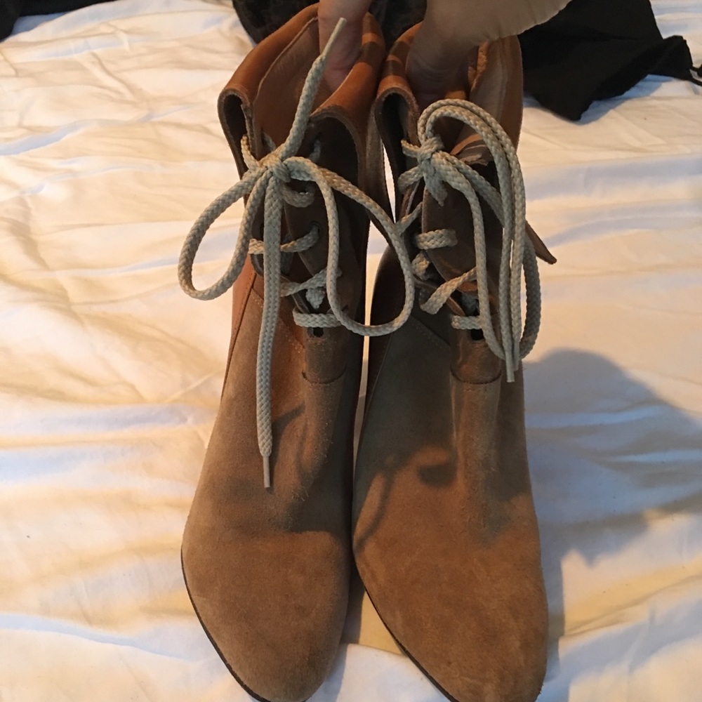 Chloe suede lace up ankle boot